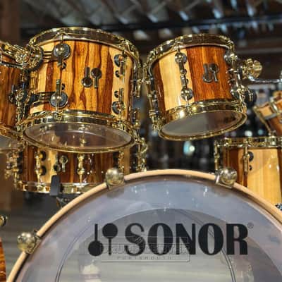 Sonor SQ2 Beech 10pc Drum Set African Marble Gloss image 4