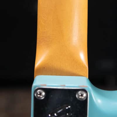 Fender JMJ Road Worn Mustang Bass - Faded Daphne Blue with Gig Bag image 15