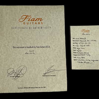 Fiam Guitars Mirari 2022 Aged Sonic Blue, by past Ronin luthier Izzy Lugo’ OG Redwood body NEW (Authorized Dealer) image 12