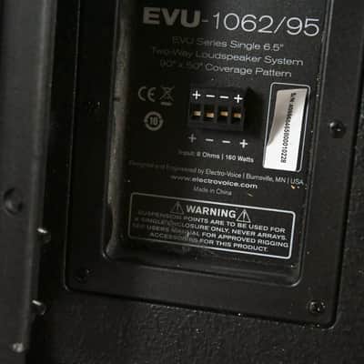 Electro-Voice (EV) EVU-1062/95 6.5" 2-Way Passive Loudspeaker (PAIR) CG012EJ image 10