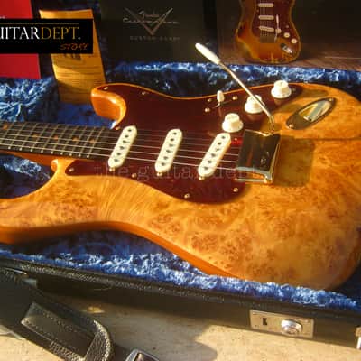 ♚ AS NEW ♚ 2022 Fender CUSTOM SHOP Artisan BURL Maple STRATOCASTER ♚AAAA ♚ EBONY ♚ Handwounds ! image 4