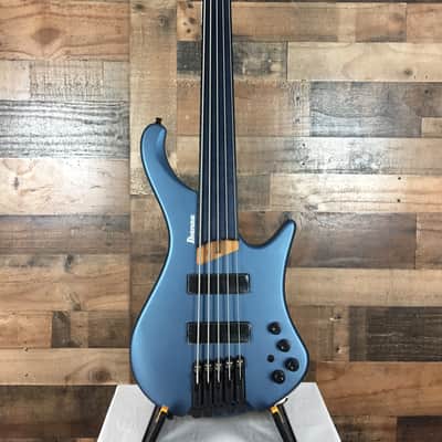 Ibanez EHB1005F Fretless 5-string Bass Guitar, Artic Ocean Matte, Gig Bag, 159 image 1