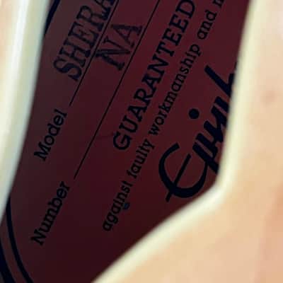 2005 Epiphone Sheraton II Korea Natural Semi-Hollow Electric Guitar w/Vintage Gibson Case image 8