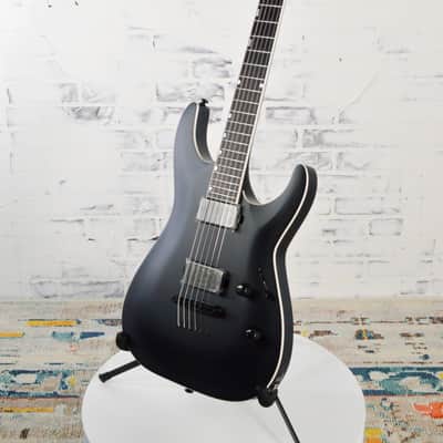 ESP LTD MH-1000 Baritone Electric Guitar - Black Satin image 4