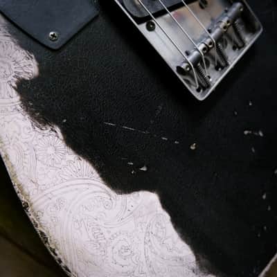 Keith Holland Custom T-ANS #1335 2025 - Black Nitro over Pink with Laser-Etched Paisley with Hard Case image 10