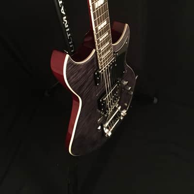 Reverend Sensei HB FM Limited Edition 2016 Trans Black w/Case image 12
