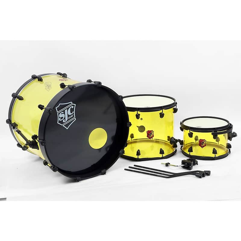 SJC Drums Josh Dun Torch 3-Piece Shell Pack Regular Yellow Acrylic image 1