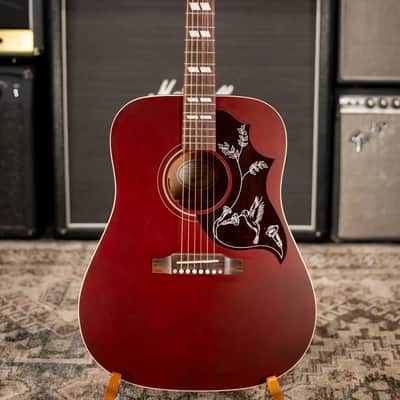 Gibson Hummingbird Special Dreadnought Acoustic/Electric Guitar - Satin Wine Red with Gig Bag image 4