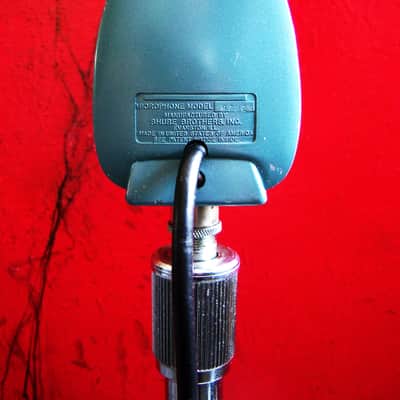 Vintage 1950's General Electric 97U29 / Shure 510 microphone Hi Z 99H86 w period Atlas DS7 desk stand # 2 image 7