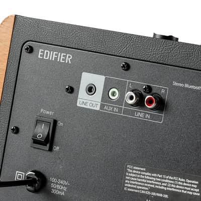 Edifier D12 Tabletop Desktop Stereo Bluetooth Speaker- Wooden Enclosure image 3