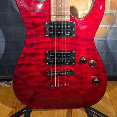 ESP LTD MH-100 QM NT See Thru Black Cherry w/ ESP HSC image 7