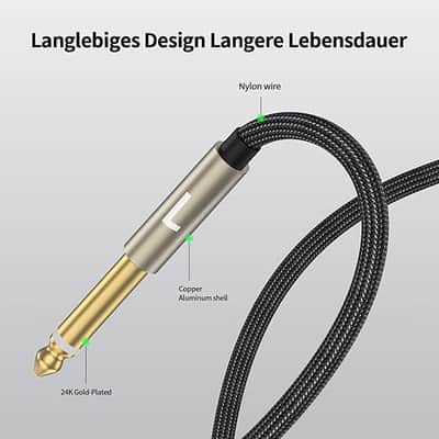 1/4 inch TRS Stereo Y-Splitter Insert Cable, 1/4 Inch Male Jack to Dual 1/4inch(6.35mm) Male TS Mono Breakout Cable Audio Patch Cord -6.6FT image 5