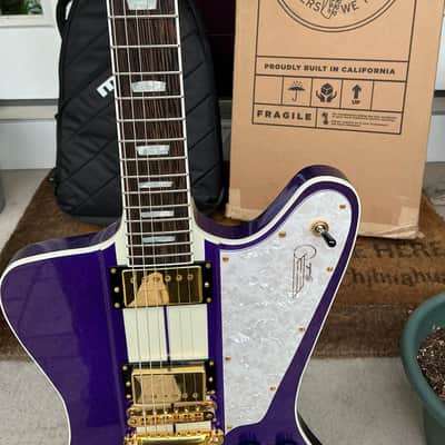 Kauer Banshee - Deep Purple Flake with White Racing Stripes image 8