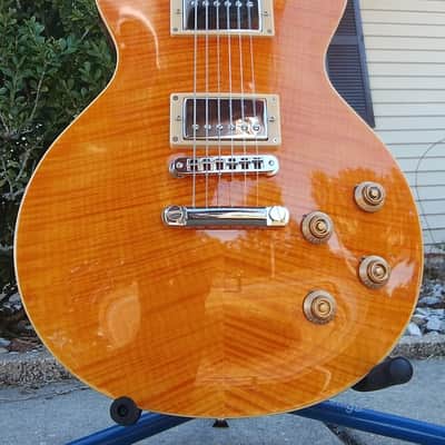 Burny RLG-60 VLD Les Paul Standard 2023 - lemon drop flame with pickguard and brass nut image 1