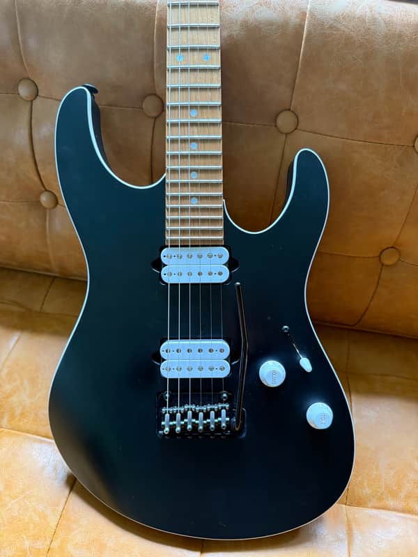 Suhr Modern Custom – Serial #77774 – Black Satin – HH – Roasted Maple Neck – Local Pickup Only Chrome Hardware Included image 1