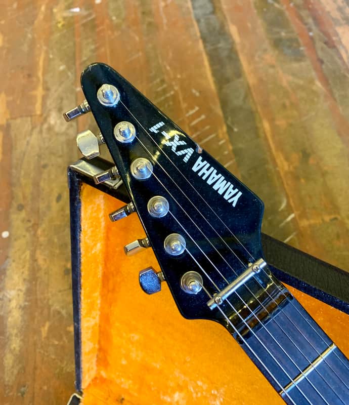 Yamaha VX-1 Flying V electric guitar c 1980's Midnight metallic