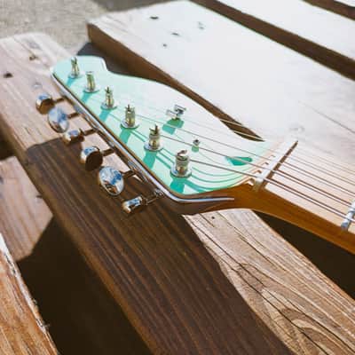 AVALAIBLE - The Surf Telemaster - Atomic Age Style Guitar - Relic Surf Green/Chrome/Reptile Crossover image 6