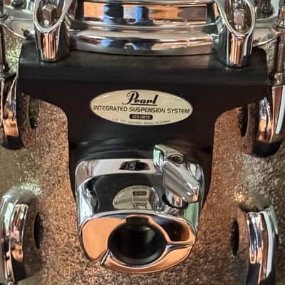 Pearl Vision 10 x 8" Rack Tom SST Birch Ply Shell Silver Sparkle Wrap image 3