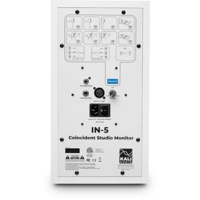 KALI AUDIO IN-5 5" Powered 3-way Studio Monitor - 160W Speaker System with Boundary Compensation EQ Settings - For Mixing, Recording, Audio Production - XLR, TRS, RCA Inputs - Single, White image 5