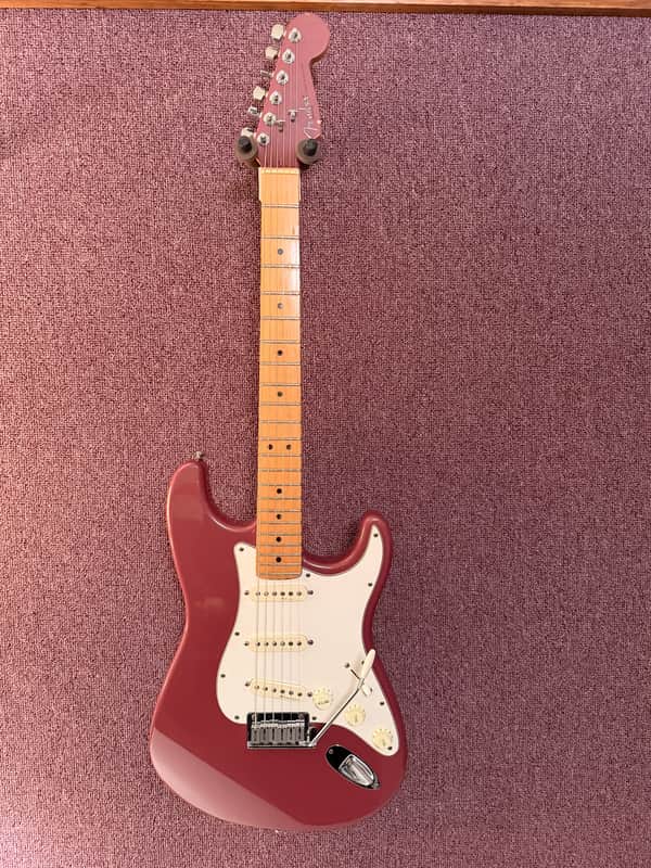 1995 Fender American Standard Stratocaster with Matching Headstock - Burgundy Mist image 1