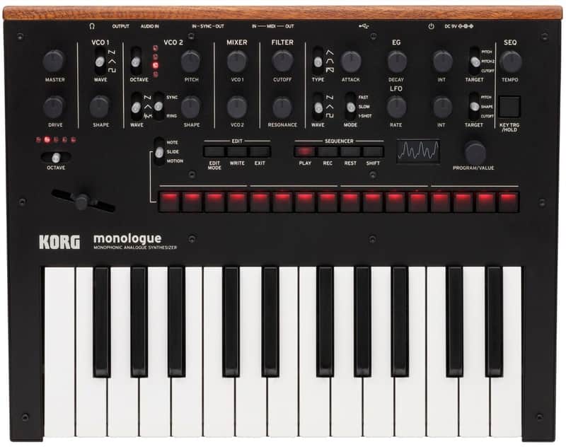 Korg Monologue Monophonic Analog Synthesizer Black image 1