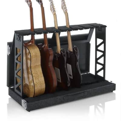 Gator GTRSTD6 Compact Rack Style Six (6) Guitar Stand, Folds into Case image 3