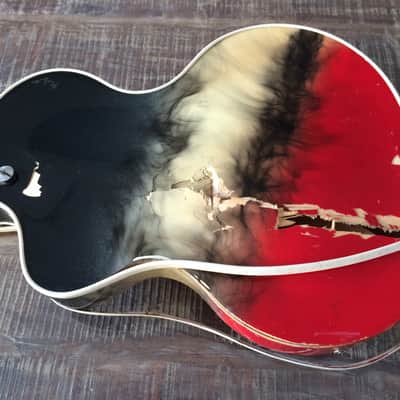 Wandré BB with tremolo (very rare) 1960 Black-Yellow-red with smoke patterns image 7