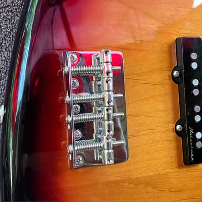Fender Jazz Bass Body with Noiseless Pickups, Pots, Knobs and Hardware - Sunburst - 2020s image 4