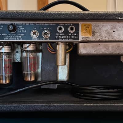 Fender Bassman 100 2-Channel 100-Watt Guitar Amp Head 1972 - 1976 - Silverface image 3