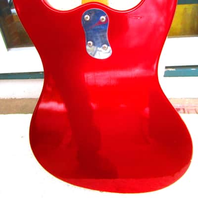 Mosrite The Ventures Bass Guitar, 1964, Candy Apple Red, Case image 14