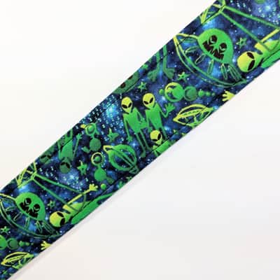 UFO Alien Guitar Strap - Green Alien Guitar Straps - Flying Saucer Strap - Area 51 Guitar Strap image 2