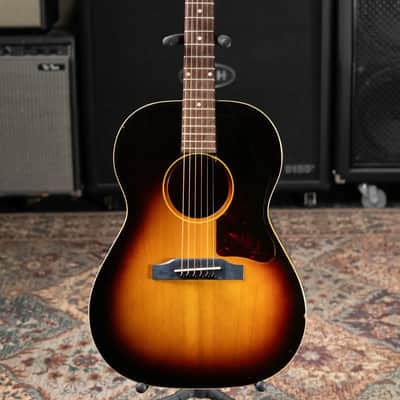 Gibson Vintage 1966-1967 LG-2 Acoustic Guitar - Sunburst with Alligator Chipboard Case - Used image 4