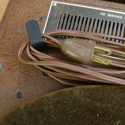 RCA 16" Transcription Player turntable Model 2S7 ED with tonearm, 6AQ5 tube amp, 8" AlNiCo speaker 2S7ED 1949 - Brown Tolex image 12