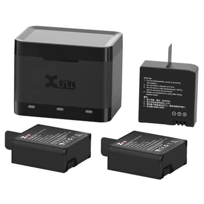 XVIVE U5C Battery Charger Case Set Ladegerät und 3 wiederaufladbare Lithium-Ionen-Akk image 1