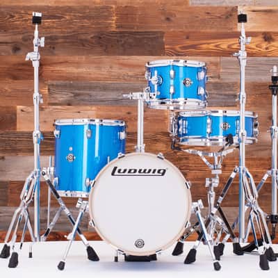 LUDWIG BREAKBEATS BY QUESTLOVE 4 PIECE DRUM KIT, BLUE SPARKLE image 4