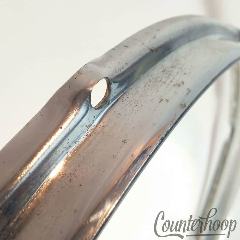 Slingerland 14"Floor Tom/Snare Drum Batter Rim/Hoop 8-Lug Stick-Saver Chrome 70s image 1