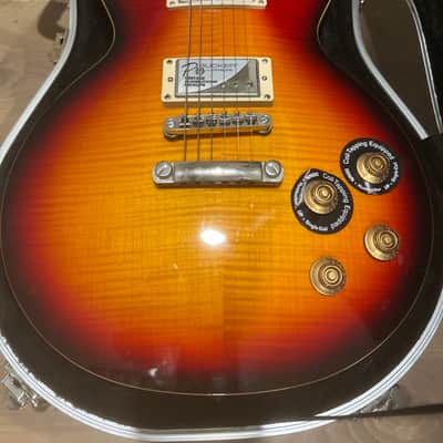 Epiphone Les Paul Standard Plus Top PRO 2012 - 2019 - Bourbon BurstCherry Sunburst with hardshell case image 2