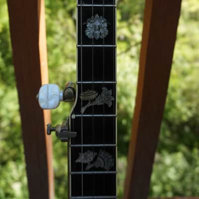 Wildwood Heirloom Open Back Banjo Tubaphone Tone ring Flamed Maple neck Engraved Inlays Old Time image 4