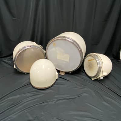 Zickos Artistry 1970s White Fiberglass Prototype Drum Set image 1