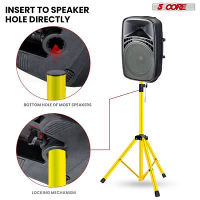 5 Core Speaker Stand Height Adjustable 54" Heavy Duty PA DJ Tripod Studio Monitor Stands image 7