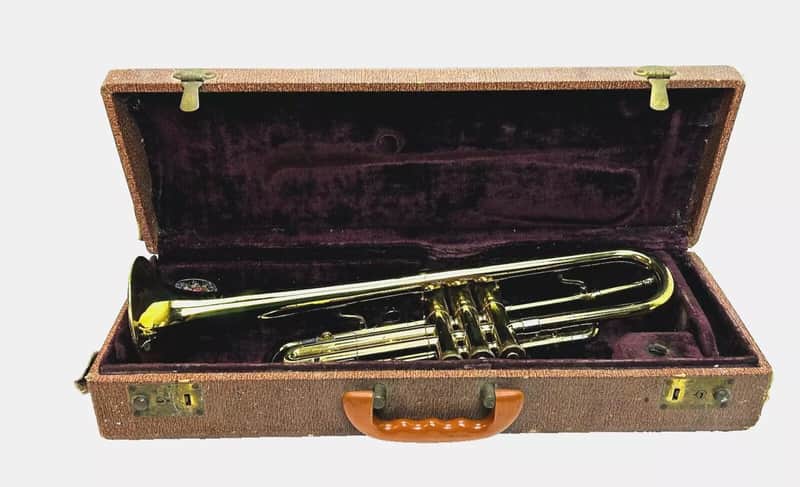Vintage 1950's F.E. Olds Ambassador Fullerton California Brass Trumpet image 1