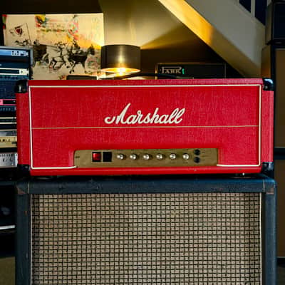 Marshall JMP 2203 Mk2 Master Model Lead 100-Watt Guitar Amp Head 1977 - Red image 2