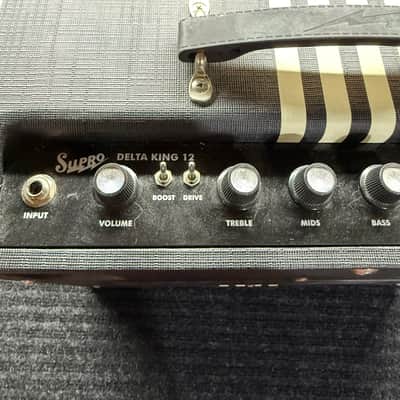 Supro Delta King 12 15-Watt 1x12" Guitar Combo Amp - Black / Cream Stripes image 3