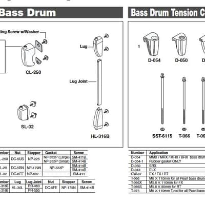 Pearl Bass Drum Claws, Lugs, and Tension Rods (16 pcs) image 11