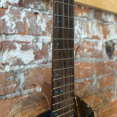 Flight Comet EQ-A Blue Tenor Ukulele - Solid Mango and Flame Maple 2020 - Blue Tiger image 7