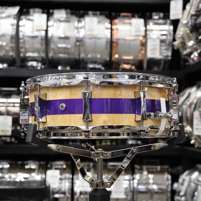 Pre-Owned Pork Pie 5x14 Maple Snare Drum Mappa Burl/Metallic Purple 2024 image 7