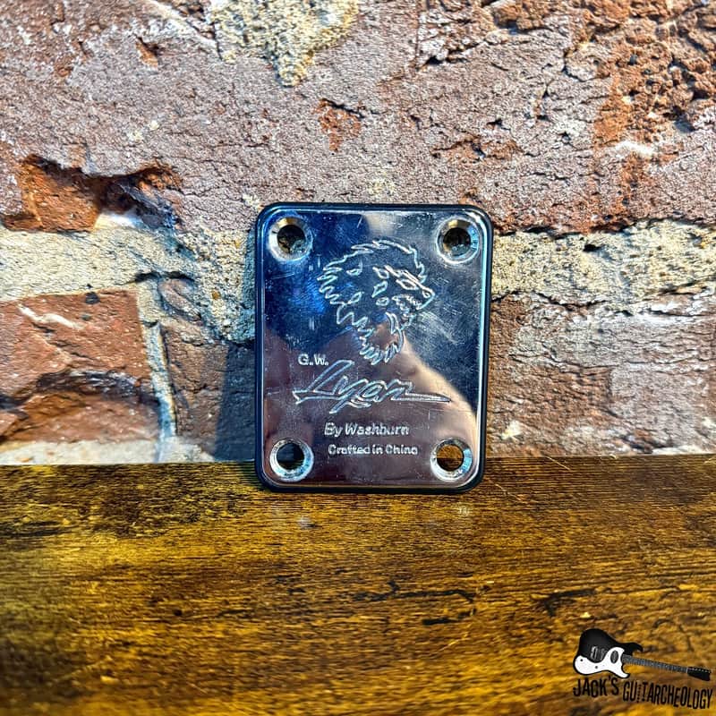 Lyon by Washburn F-Style Neck Plate (2000s - Chrome) image 1