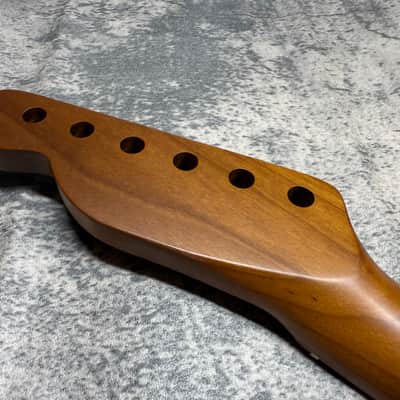 BMC Guitar Neck Tele® Telecaster® 22 Fret Roasted Maple With Maple Fingerboard Nitro Lacquer Rounded Fret Ends 9.5 Radius Stainless Steel Frets.   (TN101) image 7