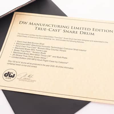 DW DRVZ0414STZ MFG True Cast Bell Bronze 4x14" Snare Drum 2026 nº57 image 8