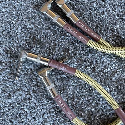 Fender Custom Shop Performance Series Cable, 10', Tweed, Angled 2016 - Tweed image 2